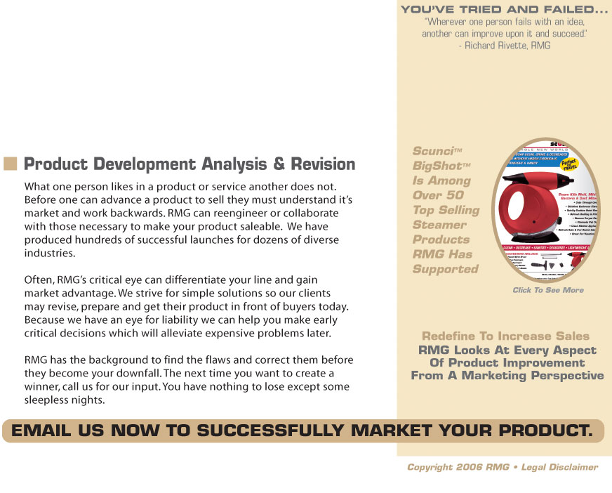RMG Product Development